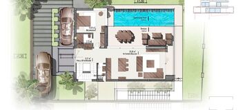 Villa moderna de 4 dormitorios en Río Verde con piscina